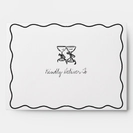 Sobre caprichoso manuscrito retro