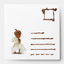 Sobre con elfos de bellota