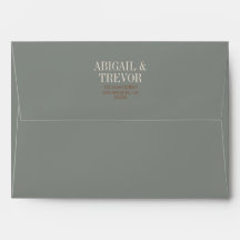 Sobre con estilo otoñal y retro en negrita