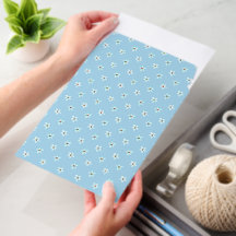 Sobre de envío con patrón floral azul