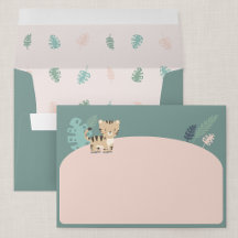 Sobre de Invitación de Cumpleaños del Niño Tigre d