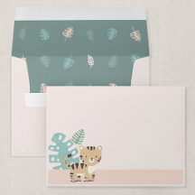 Sobre de Invitación de Cumpleaños del Niño Tigre d