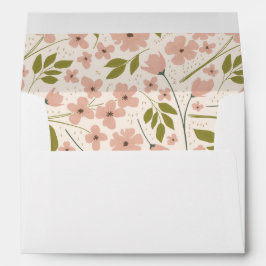 Sobre de invitación de Personalizado floral rosa R