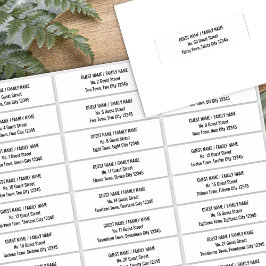 Sobre de invitación moderno de etiqueta de direcci