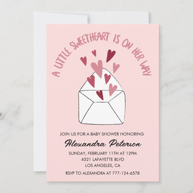 sobre de invitación para baby shower del día de Sa (Anverso)