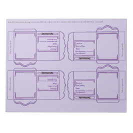 Sobre de Semillas morado Bloc de Notas de bricolaj