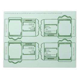 Sobre de Semillas verde Bloc de Notas DIY