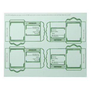 Sobre de Semillas verde Bloc de Notas DIY