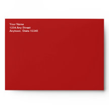 Sobre de tarjeta de Navidades rojos con dirección 