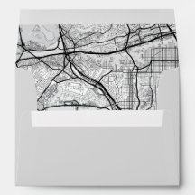 Sobre del mapa de la ciudad de San Diego