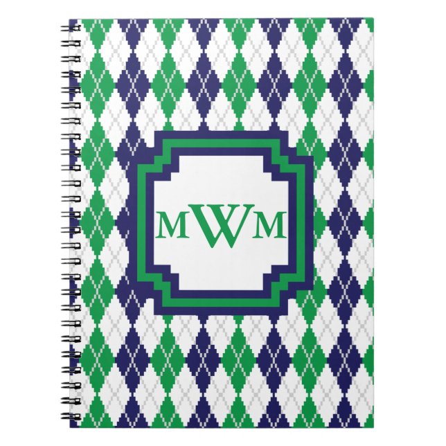 Sobre el cuaderno Green Argyle (Frente)