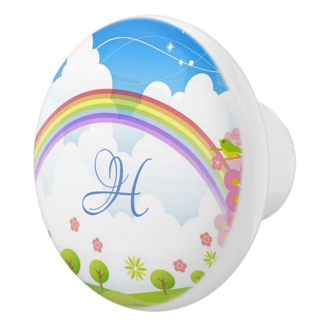 Sobre el pomo de la puerta de cerámica del arcoiri (Derecha)