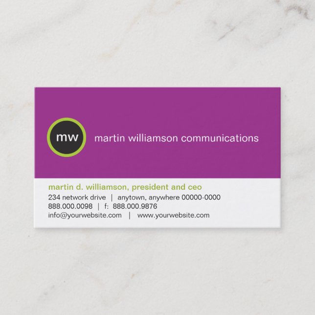 Sobre el terreno tarjeta de visita (Anverso)