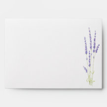 Sobre elegante de la lavanda de madera rústica de