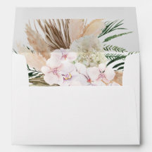 Sobre floral tropical verde Boho