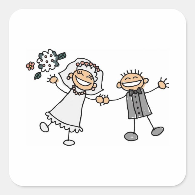 Sobre la boda adhesivo (Anverso)