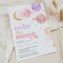 Sobre la invitación a Baby Shower por la luna