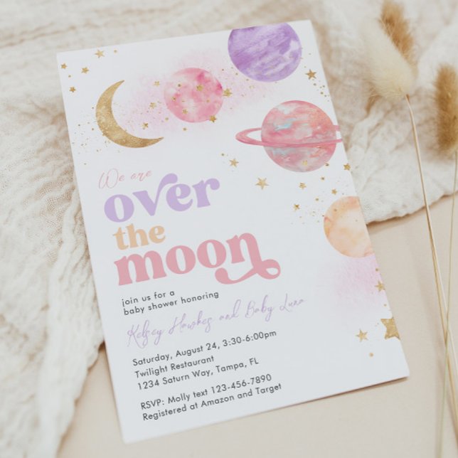 Sobre la invitación a Baby Shower por la luna (Subido por el creador)