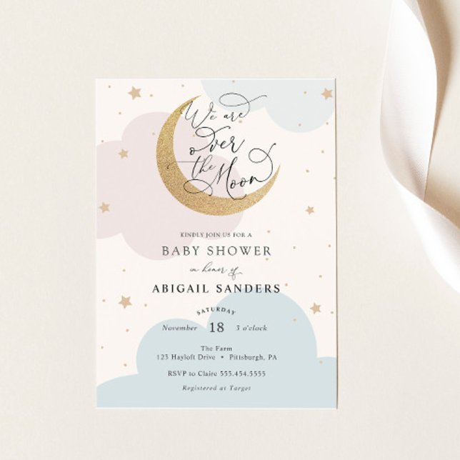 Sobre la invitación de Baby Shower rosa y azul de  (Subido por el creador)
