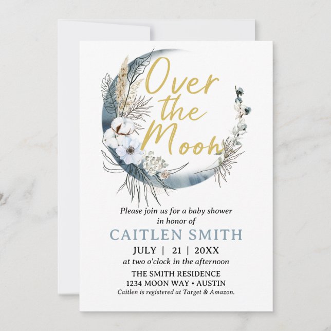 Sobre la invitación del niño Baby Shower Boho de l (Anverso)