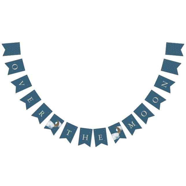 Sobre la luna Banderas de la Marina de Baby Shower (Todo)