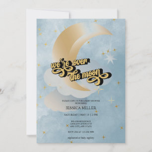 Sobre la luna   Invitación a Baby Shower de Star