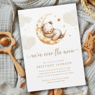 Sobre la luna: Invitación de Baby Shower