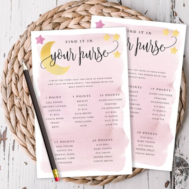 Sobre la luna - Tarjeta rosada de juego de papel d (Subido por el creador)