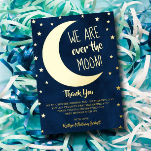 Sobre La Luna Tarjetas de agradecimiento para ba
