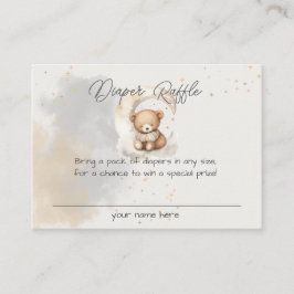 Sobre la luna Teddy Bear tarjeta de gabinete de du