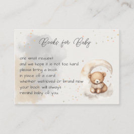 Sobre la luna Teddy Bear tarjeta de gabinete de du