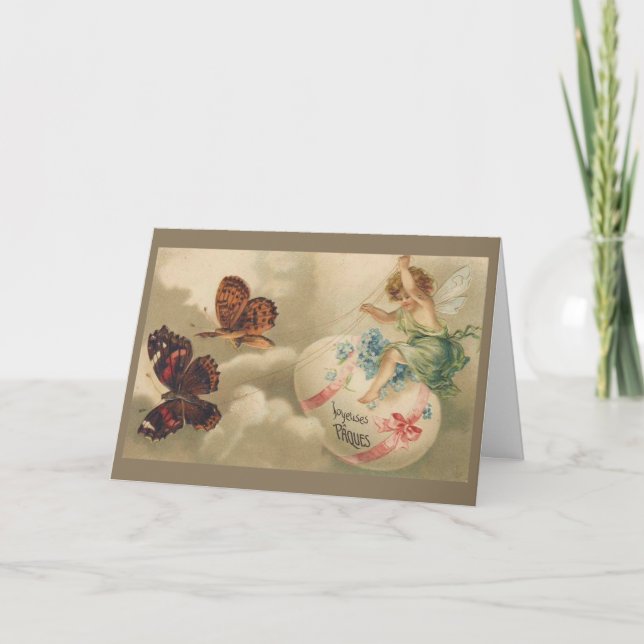 Sobre la tarjeta Butterflies Wings Easter (Anverso)