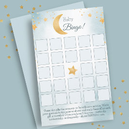 Sobre la tarjeta de bingo de Baby Shower Moon Blue