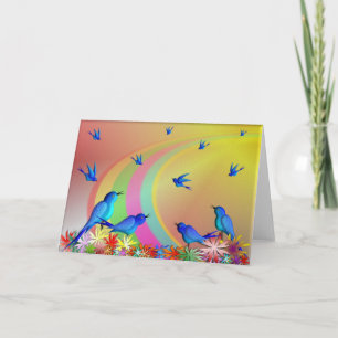 SOBRE LA tarjeta de felicitación de RAINBOW.