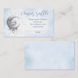 Sobre la tarjeta de papel de Baby Shower azul luna