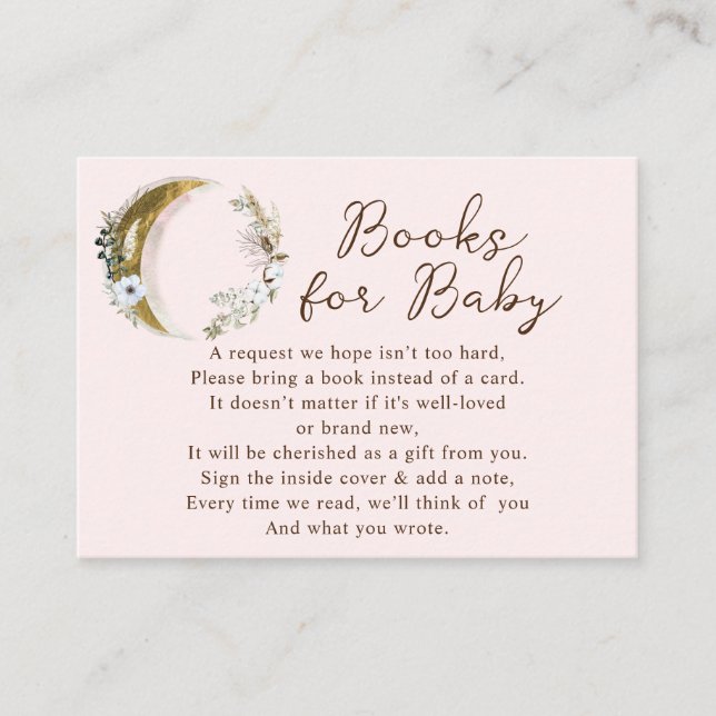 Sobre los Libros de la Luna de Oro para la Tarjeta (Anverso)