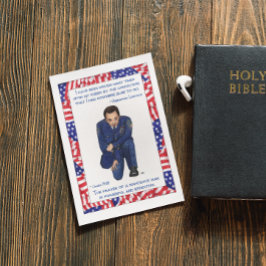 Sobre mis rodillas tarjeta postal Inspiradora