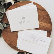 Sobre moderno para la invitación a la boda tropica