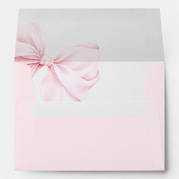 Sobre para Baby Shower con Lazo Rosa