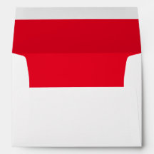 Sobre rojo blanco con dirección de retorno para na