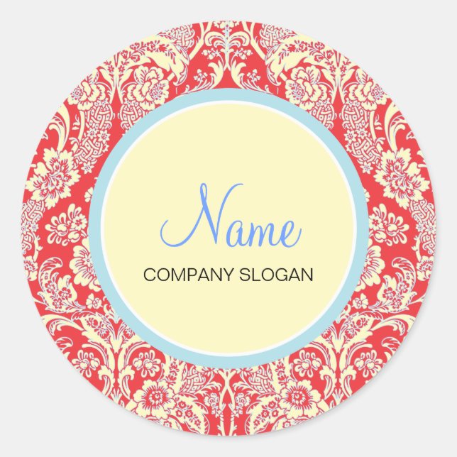 Sobre rojo damasco | Sello de mercancías (Anverso)