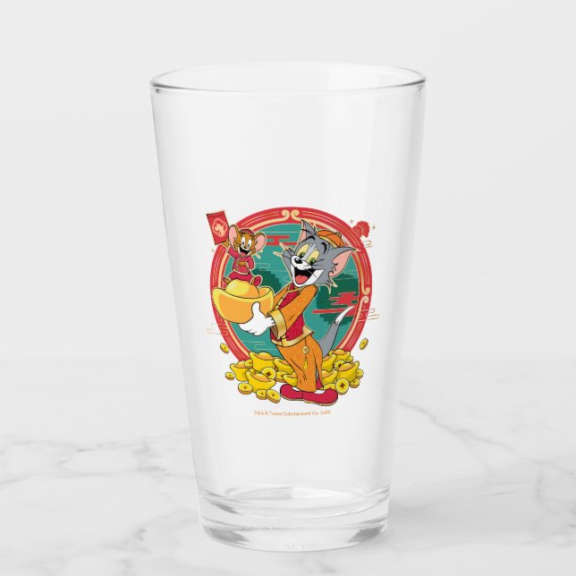 Sobre rojo de Tom y Jerry New Years (Anverso)