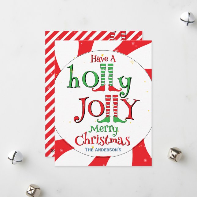 Sobrecarga de Candy Holly Jolly Elf Merry Navidad (Anverso/Reverso In Situ)