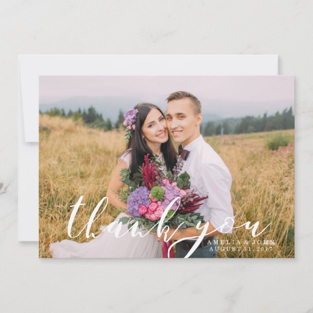 Sobreposición del guión de caligrafía | Tarjeta de (Anverso)