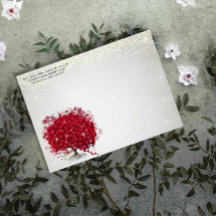 Sobres de árbol de corazón rojo