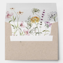 Sobres de Boda de ducha de flores silvestres