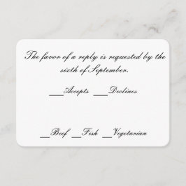 sobres de la tarjeta de respuesta incluidos