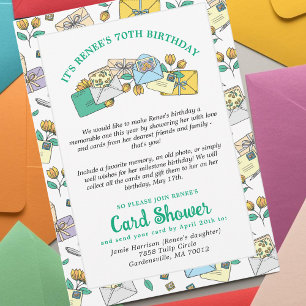 Sobres Lindos Tarjetas Lluvia por Correo Cumpleaño