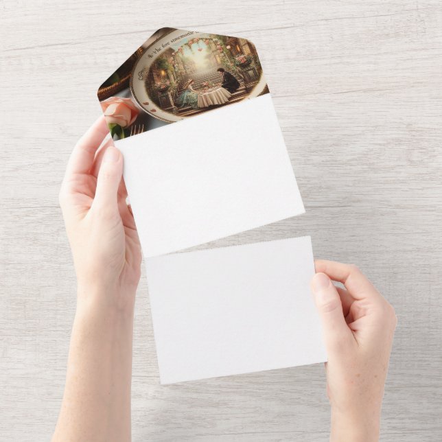 Sobres y diseños de tarjetas para bodas elegantes (desgarro)