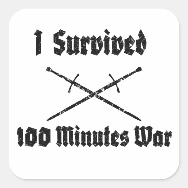 Sobreviví 100 Minutos Pegatina De Guerra (Anverso)